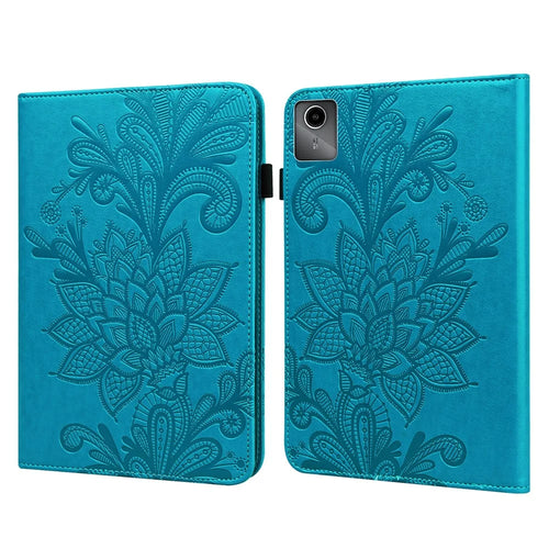 For Lenovo Tab M11 / Xiaoxin Pad 11 2024 Case Leather Tablet Cover with Card Slots Stand - Blue - 1
