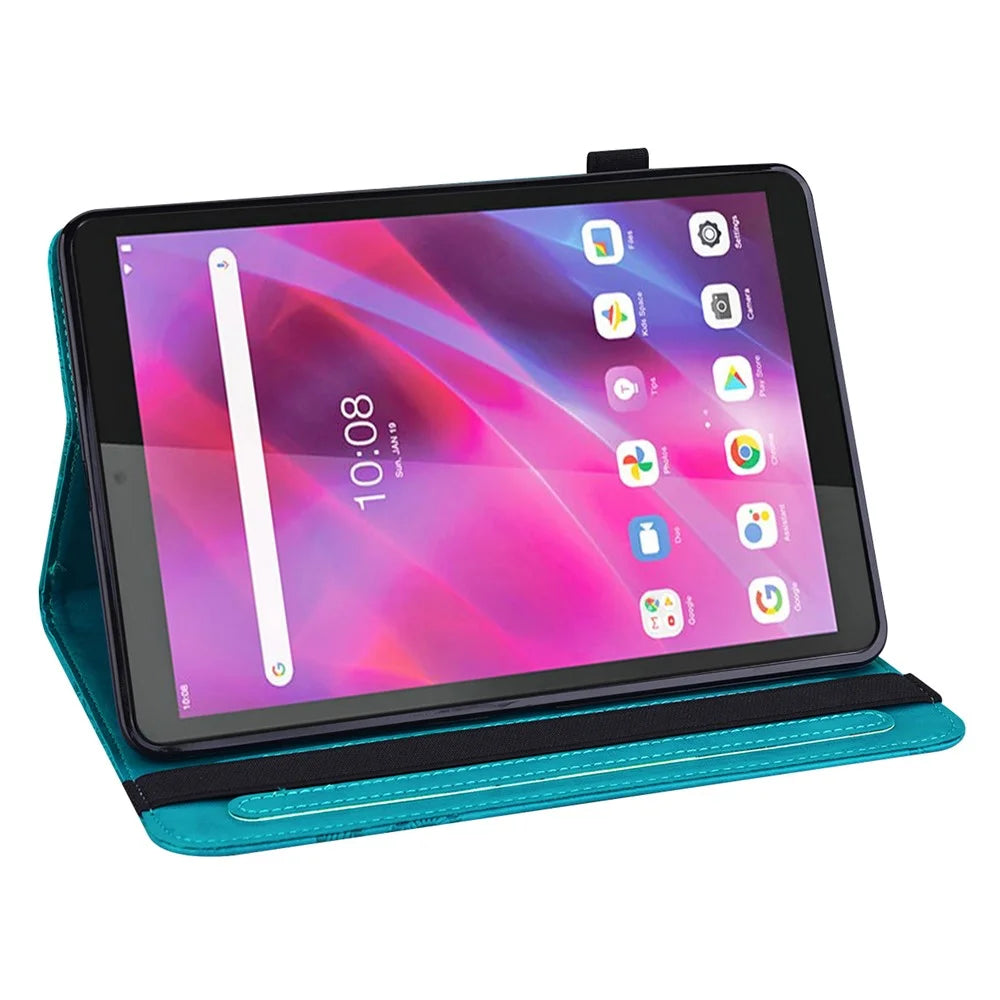 For Lenovo Tab M11 / Xiaoxin Pad 11 2024 Case Leather Tablet Cover with Card Slots Stand - Blue - 3