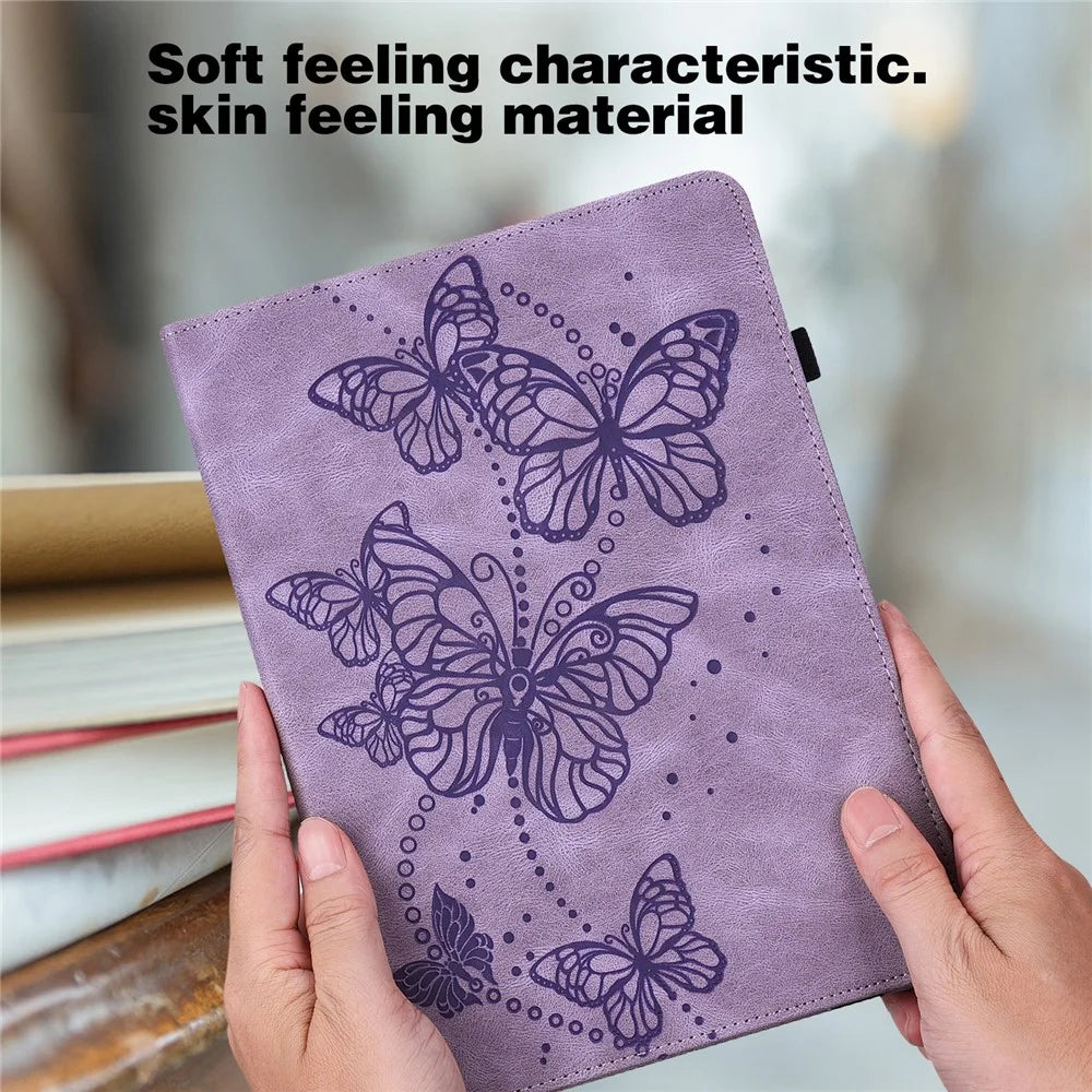 For Lenovo Tab M11 / Xiaoxin Pad 11 2024 Case Card Slots Butterfly Leather Tablet Cover - Purple - 6