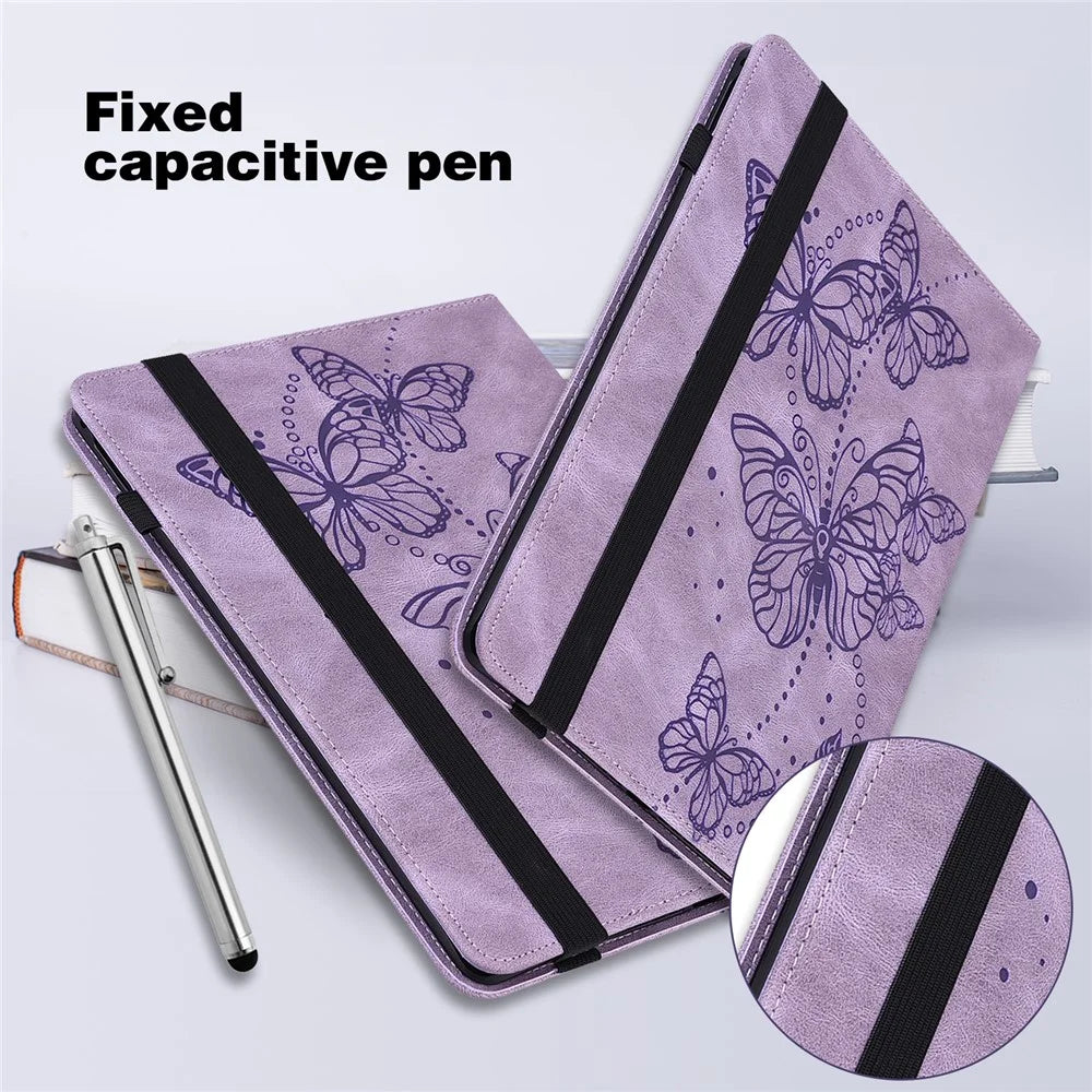 For Lenovo Tab M11 / Xiaoxin Pad 11 2024 Case Card Slots Butterfly Leather Tablet Cover - Purple - 7