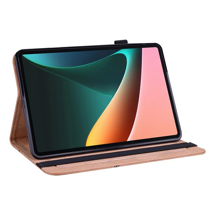 For Lenovo Tab M11 / Xiaoxin Pad 11 2024 Case PU Leather Card Holder Protective Stand Cover - Brown - 2