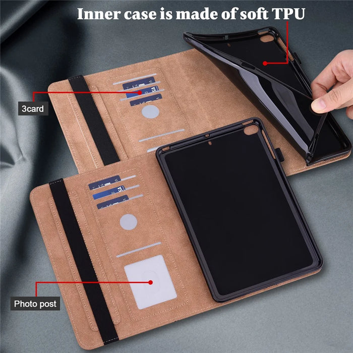 For Lenovo Tab M11 / Xiaoxin Pad 11 2024 Case PU Leather Card Holder Protective Stand Cover - Brown - 3