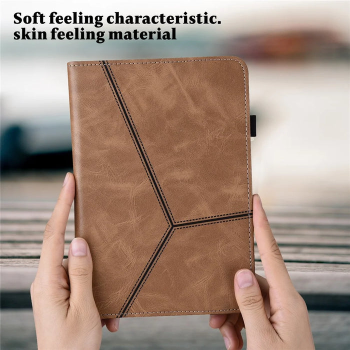 For Lenovo Tab M11 / Xiaoxin Pad 11 2024 Case PU Leather Card Holder Protective Stand Cover - Brown - 5