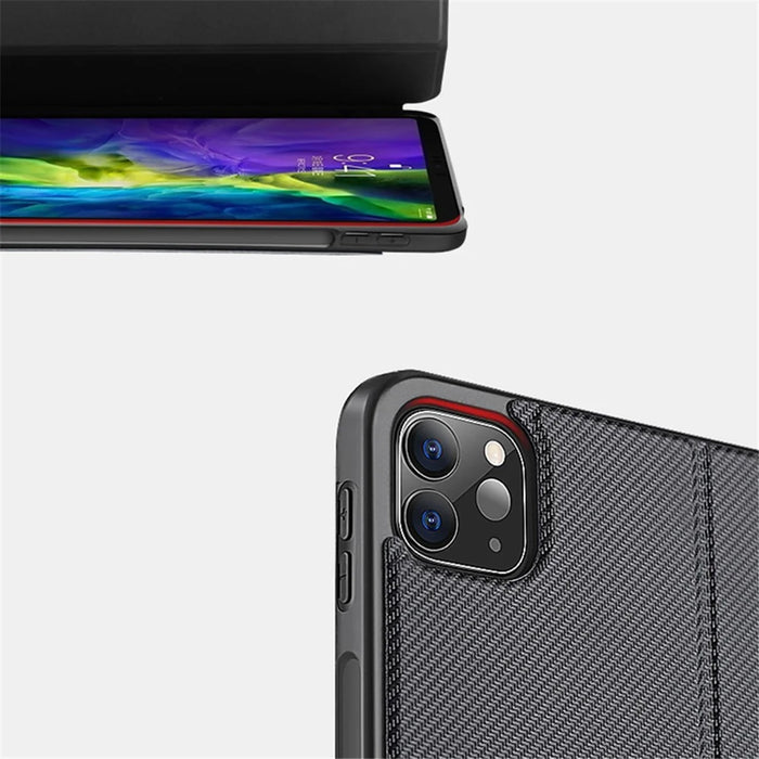 X-LEVEL For iPad Air (2020) / (2022) Case PU Leather+TPU Tablet Cover with Tri-Fold Stand - Black - 3