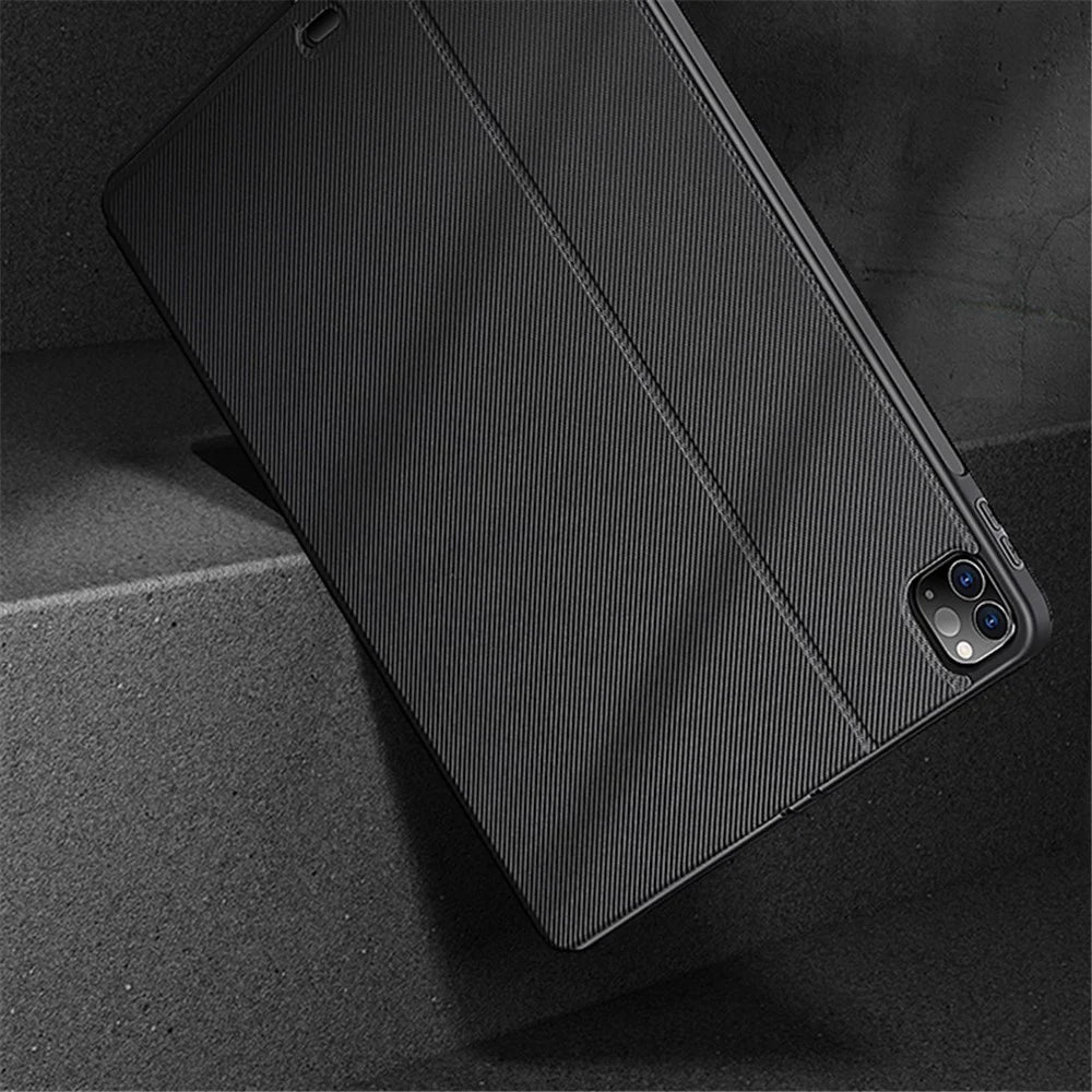 X-LEVEL For iPad Air (2020) / (2022) Case PU Leather+TPU Tablet Cover with Tri-Fold Stand - Black - 7