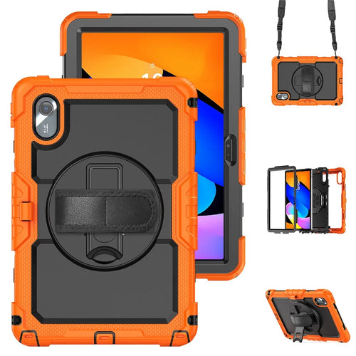 For Lenovo Xiaoxin Pad 11 2025 / 2024 / Idea Tab / K11 Gen 2 / M11 / K11 LTE (2024) Case PC+Silicone Tablet Cover - Black+Orange - 1