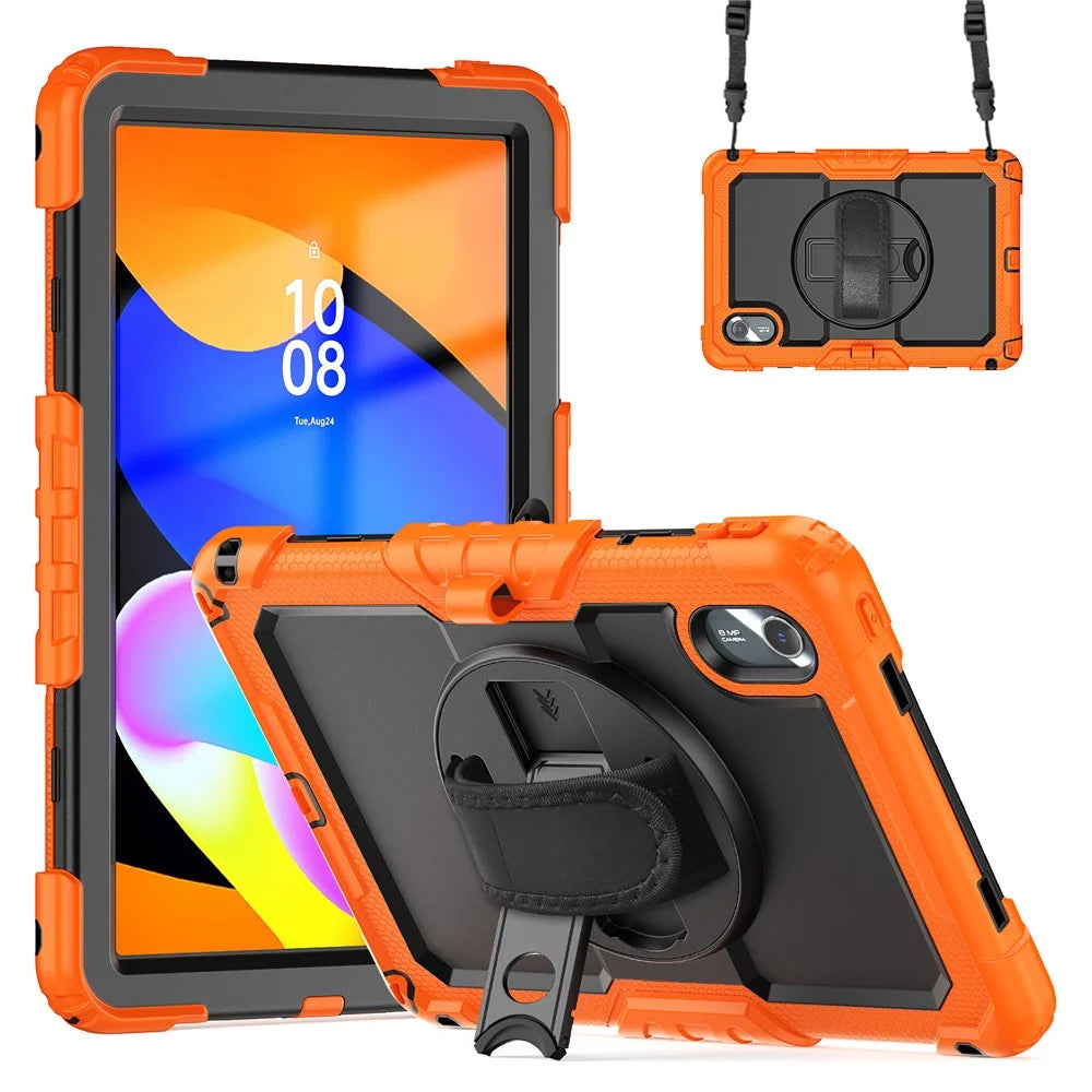 For Lenovo Xiaoxin Pad 11 2025 / 2024 / Idea Tab / K11 Gen 2 / M11 / K11 LTE (2024) Case PC+Silicone Tablet Cover - Black+Orange - 2