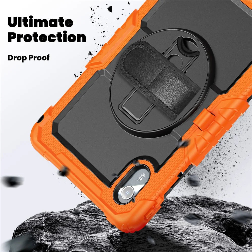 For Lenovo Xiaoxin Pad 11 2025 / 2024 / Idea Tab / K11 Gen 2 / M11 / K11 LTE (2024) Case PC+Silicone Tablet Cover - Black+Orange - 4