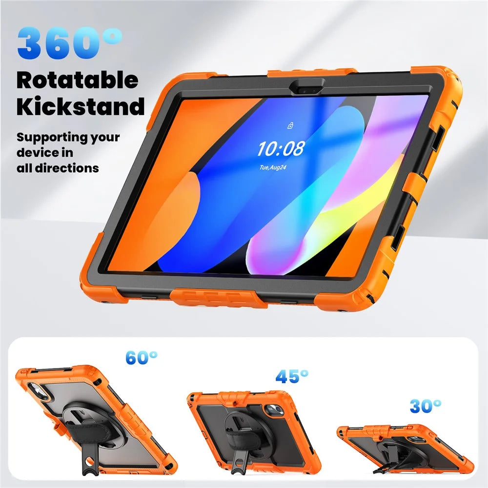 For Lenovo Xiaoxin Pad 11 2025 / 2024 / Idea Tab / K11 Gen 2 / M11 / K11 LTE (2024) Case PC+Silicone Tablet Cover - Black+Orange - 6