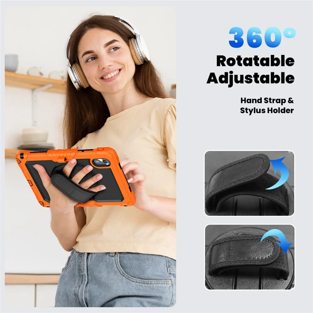 For Lenovo Xiaoxin Pad 11 2025 / 2024 / Idea Tab / K11 Gen 2 / M11 / K11 LTE (2024) Case PC+Silicone Tablet Cover - Black+Orange - 7