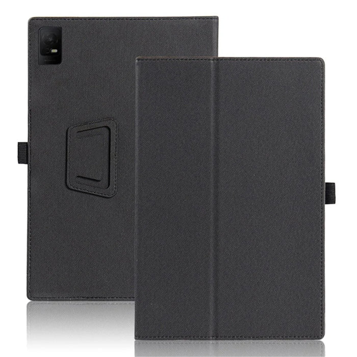 For TCL Tab 10 Gen 2 Tablet Case Stand Skin-touch PU Leather Full Protection Cover - Black - 5