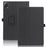 For T-Mobile REVVL Tab Case Skin-touch Leather Stand Tablet Cover with Wristband Design - Black - 1