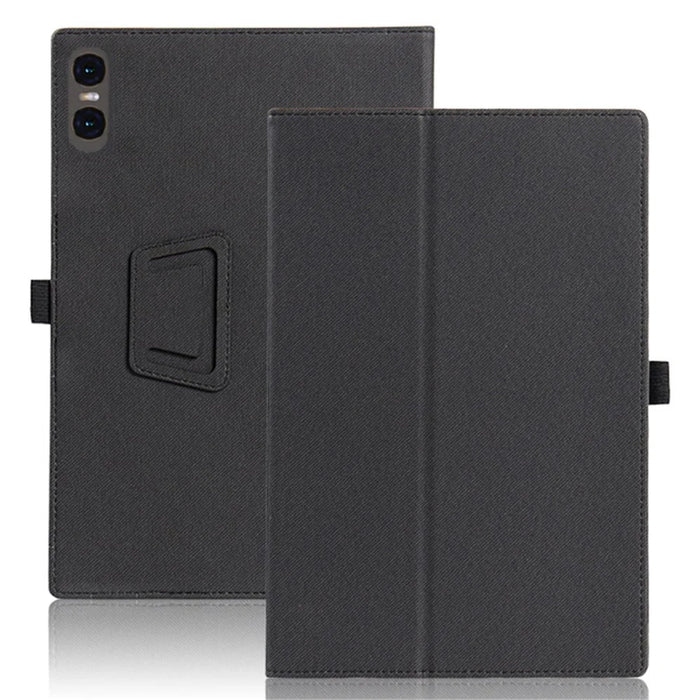 For Teclast P30T Tablet Case Skin-touch PU Leather Cover with Folding Stand - Black - 5