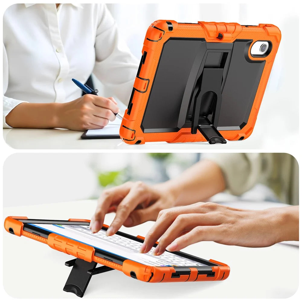 For Lenovo Xiaoxin Pad 11 2025 / 2024 / Idea Tab / K11 Gen 2 / M11 / K11 LTE (2024) Case PC+Silicone Kickstand Tablet Cover with Strap - Orange - 7