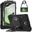 For Samsung Galaxy Tab Active5 SM-X300 Case Kickstand Rugged Tablet Cover with Shoulder Strap - Black - 2