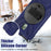For Samsung Galaxy Tab Active 3 T570 / Tab Active5 X306B Case Rotary Kickstand PC+Silicone Hand Strap Tablet Cover - Navy Blue - 5