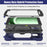 For Samsung Galaxy Tab Active 3 T570 / Tab Active5 X306B Case Rotary Kickstand PC+Silicone Hand Strap Tablet Cover - Navy Blue - 7