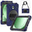 For Samsung Galaxy Tab Active 3 T570 / Tab Active5 X306B Case PC+Silicone Protective Cover with Shoulder Strap - Navy Blue - 1