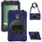 For Samsung Galaxy Tab Active 3 T570 / Tab Active5 X306B Case PC+Silicone Protective Cover with Shoulder Strap - Navy Blue - 3