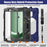 For Samsung Galaxy Tab Active 3 T570 / Tab Active5 X306B Case PC+Silicone Protective Cover with Shoulder Strap - Navy Blue - 6