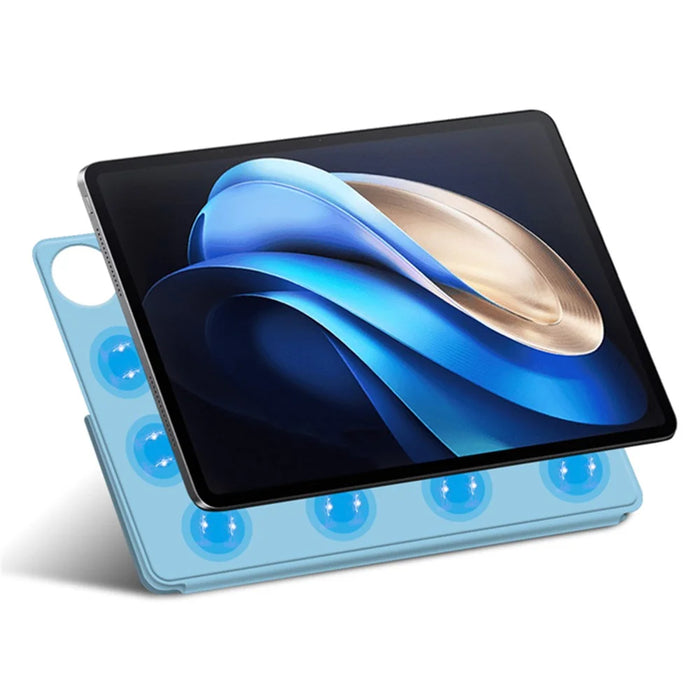 For vivo Pad3 Pro Case Origami Stand Magnetic Absorption PU Leather Tablet Cover - Blue - 2