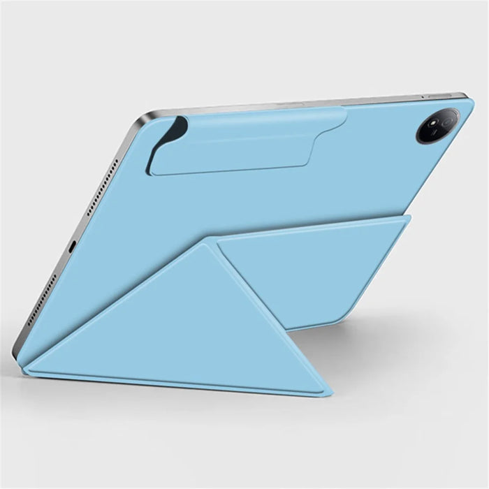 For vivo Pad3 Pro Case Origami Stand Magnetic Absorption PU Leather Tablet Cover - Blue - 4