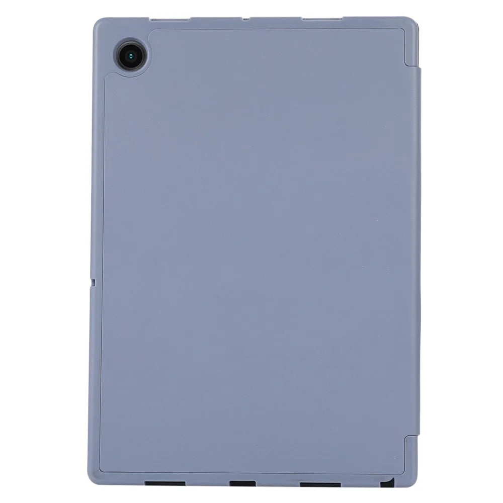 For Samsung Galaxy Tab A11+ / A9+ Case Tri-fold Stand PU Leather Tablet Cover with Pen Slot - Purple - 5