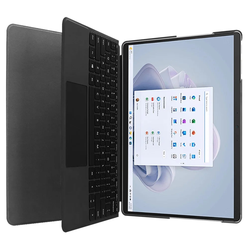 For Microsoft Surface Pro 11 / 10 / 9 Case PU Leather Pattern Printing Stand Folio Tablet Cover - Apricot Blossom - 3