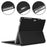For Microsoft Surface Pro 11 / 10 / 9 Case PU Leather Folding Stand Folio Tablet Cover - Black - 6