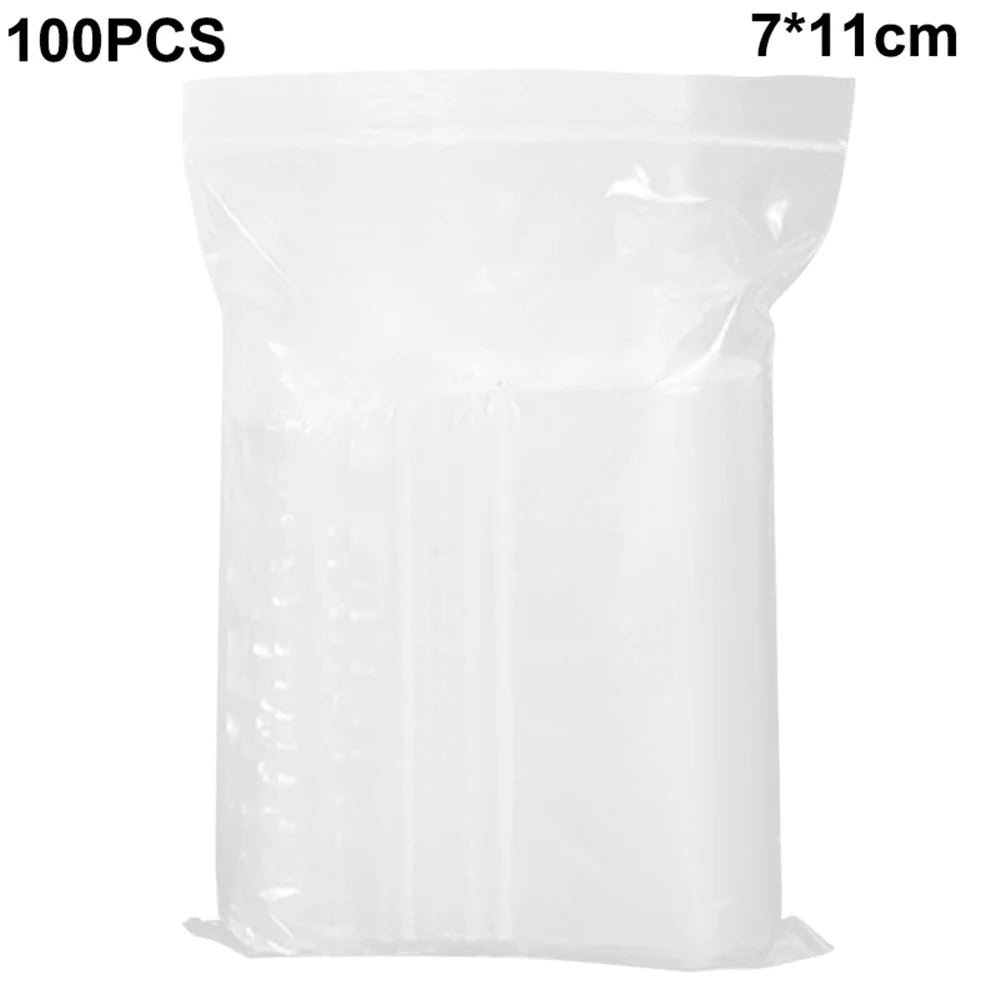 MX-054 100Pcs / Pack Resealable Clear PE Bags 7 x 11cm Seal Lock Bags Jewellery Packaging - 1