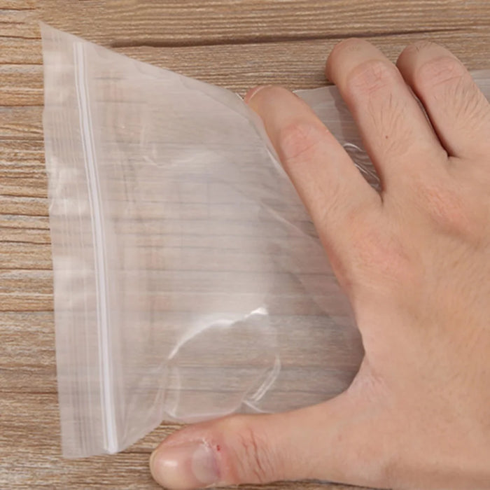 MX-054 100Pcs / Pack 13 x 19cm Self Sealing PE Bags Transparent Ziplock Storage Bags - 4