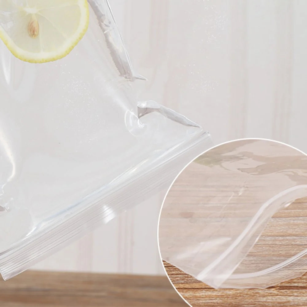 MX-054 100Pcs / Pack 15 x 20cm Clear Sealing Bag Ziplock PE Storage Pouches for Kitchen - 5