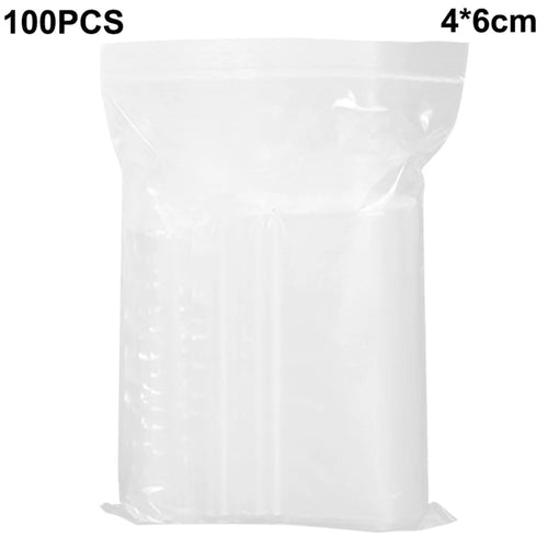 MX-054 100Pcs / Pack 4 x 6cm Resealable PE Sealing Bags Ziplock Clear Storage Pouches - 1