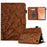 A8 For Amazon Fire HD 10 (2023) Stand Case Leather Tablet Cover with Card Slots - Brown - 1
