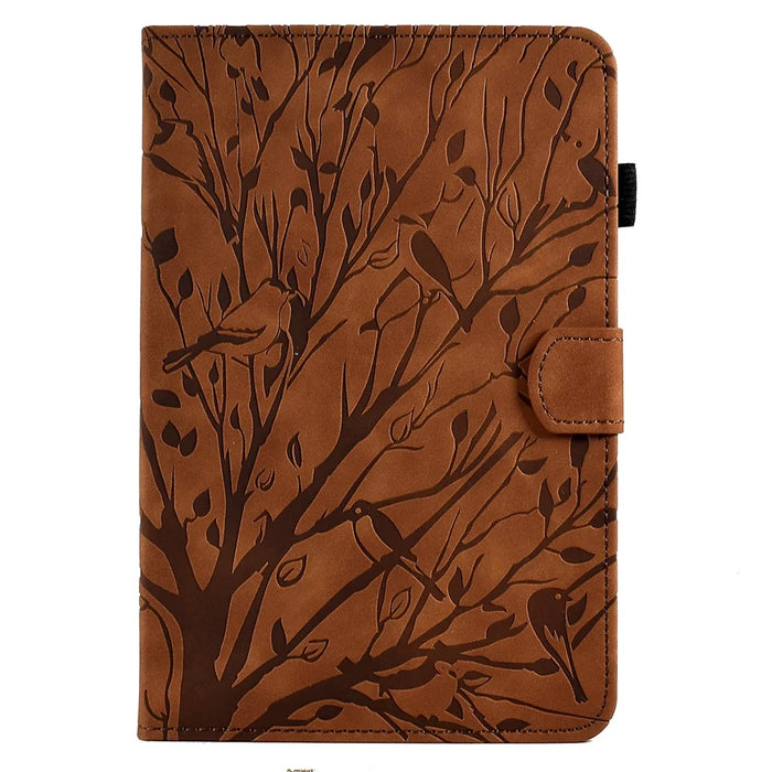 A8 For Amazon Fire HD 10 (2023) Stand Case Leather Tablet Cover with Card Slots - Brown - 2