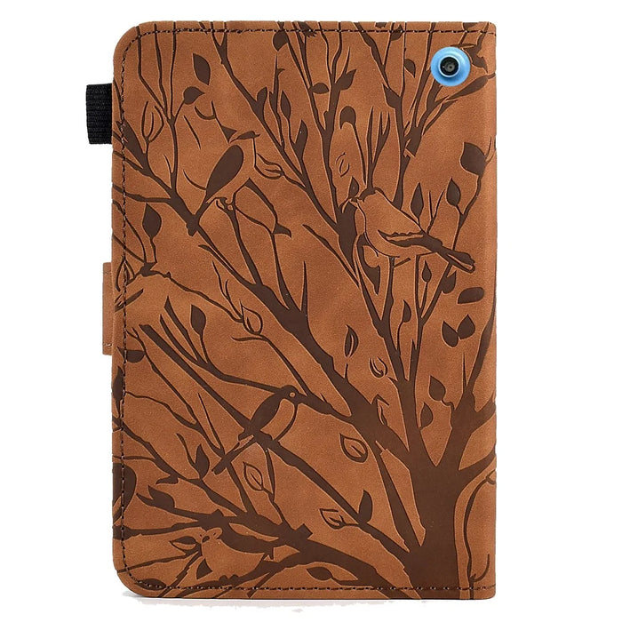 A8 For Amazon Fire HD 10 (2023) Stand Case Leather Tablet Cover with Card Slots - Brown - 3