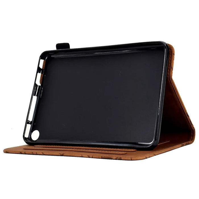 A8 For Amazon Fire HD 10 (2023) Stand Case Leather Tablet Cover with Card Slots - Brown - 5