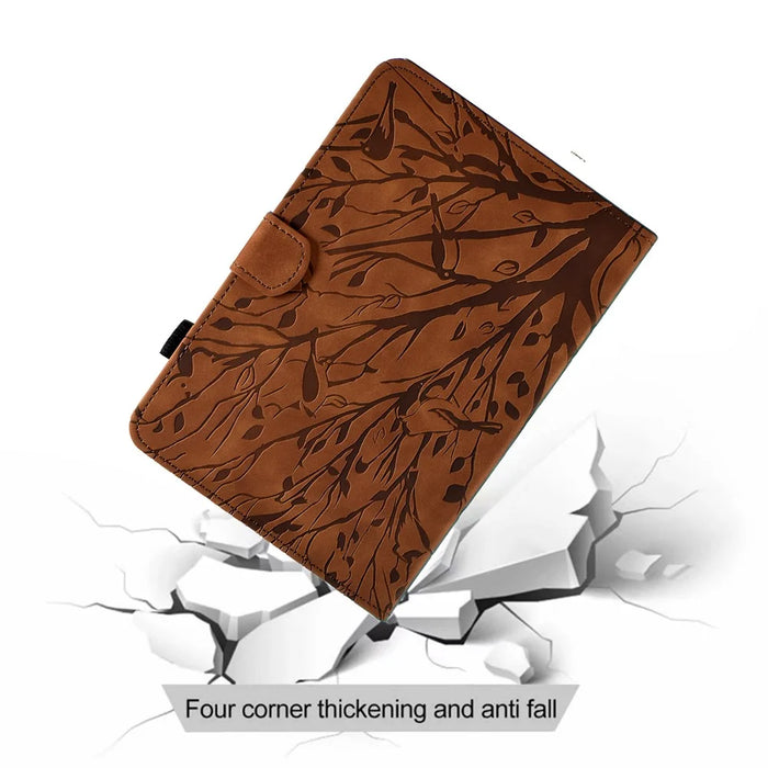 A8 For Amazon Fire HD 10 (2023) Stand Case Leather Tablet Cover with Card Slots - Brown - 7