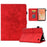 A7 For Amazon Fire HD 10 (2023) Tablet Case Flower Butterfly Imprinted Leather Cover with Card Slots - Red - 1