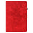 A7 For Amazon Fire HD 10 (2023) Tablet Case Flower Butterfly Imprinted Leather Cover with Card Slots - Red - 2