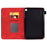 A7 For Amazon Fire HD 10 (2023) Tablet Case Flower Butterfly Imprinted Leather Cover with Card Slots - Red - 4