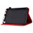 A7 For Amazon Fire HD 10 (2023) Tablet Case Flower Butterfly Imprinted Leather Cover with Card Slots - Red - 5