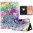 A2 For Amazon Fire HD 10 (2023) Case Pattern Printed PU Leather Tablet Cover with Card Slots - Colorful Pineapple - 1
