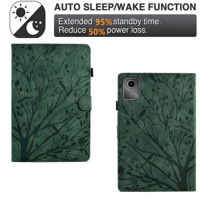 A7 For Lenovo Tab M11 / Xiaoxin Pad 11 2024 Case Solid Color  Auto Wake  /  Sleep Tablet Stand Cover - Green - 5