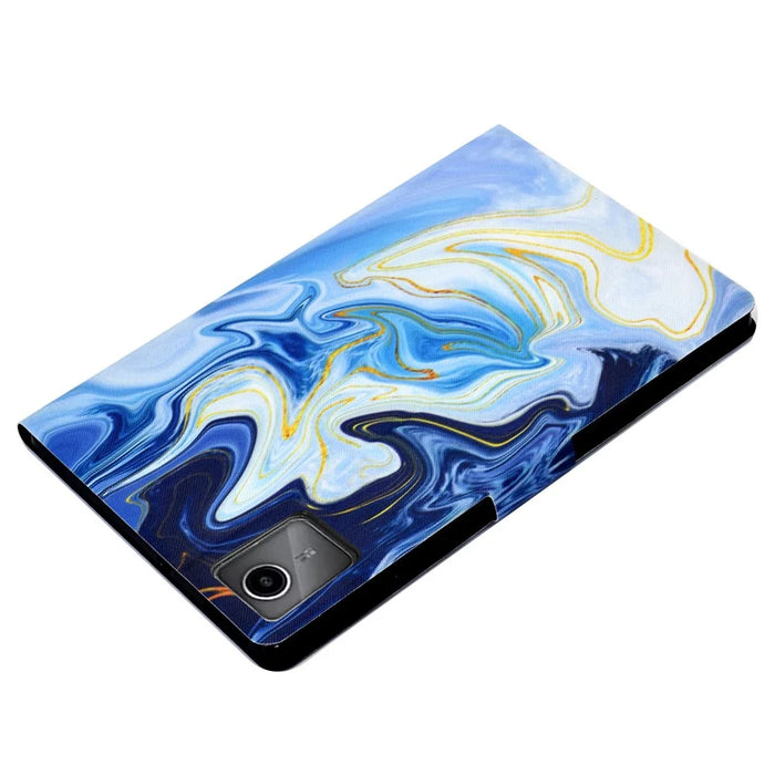 For Lenovo Tab M11 / Xiaoxin Pad 11 2024 Case Stand Pattern Printed Tablet Shell - Blue Marble - 6