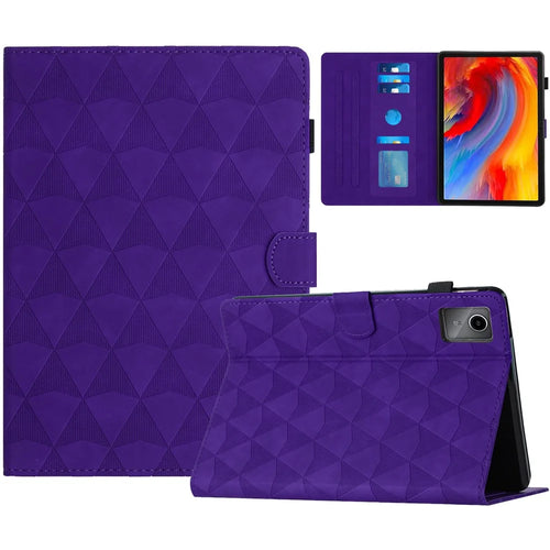 For Lenovo Tab M11 / Xiaoxin Pad 11 2024 Case Leather Stand Flip Tablet Cover with Card Holder - Purple - 1