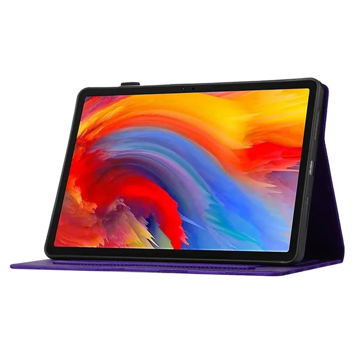 For Lenovo Tab M11 / Xiaoxin Pad 11 2024 Case Leather Stand Flip Tablet Cover with Card Holder - Purple - 3