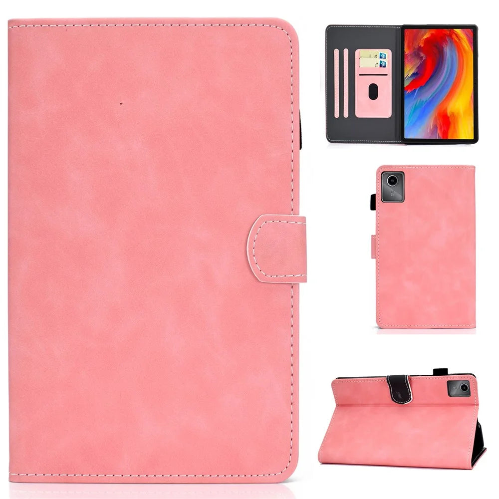 For Lenovo Tab M11 / Xiaoxin Pad 11 2024 Tablet Cover Shockproof Leather Card Holder Stand Case - Pink - 1