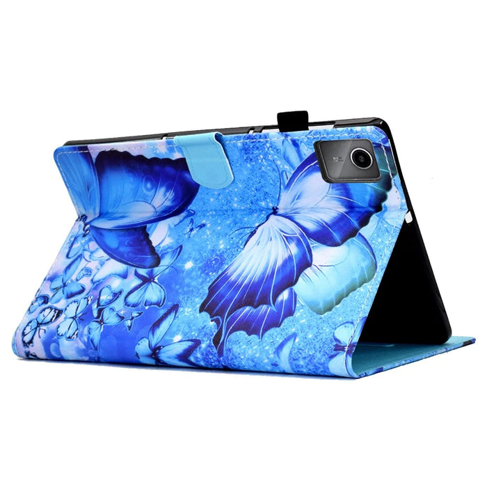 For Lenovo Tab M11 / Xiaoxin Pad 11 2024 Leather Case Pattern Printing Tablet Cover with Card Slots - Butterfly - 4