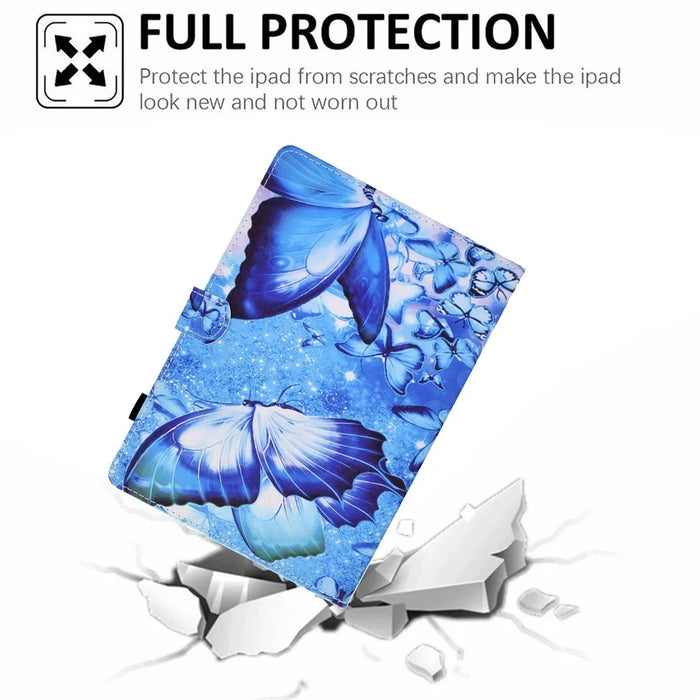 For Lenovo Tab M11 / Xiaoxin Pad 11 2024 Leather Case Pattern Printing Tablet Cover with Card Slots - Butterfly - 5